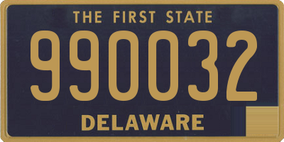 DE license plate 990032