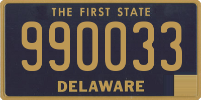 DE license plate 990033