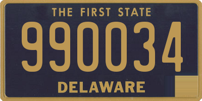 DE license plate 990034