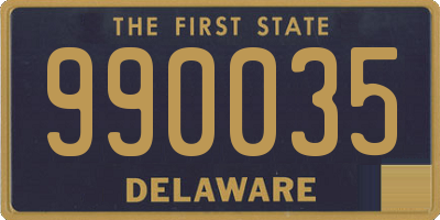 DE license plate 990035