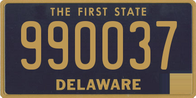 DE license plate 990037