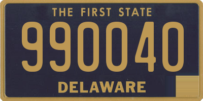 DE license plate 990040