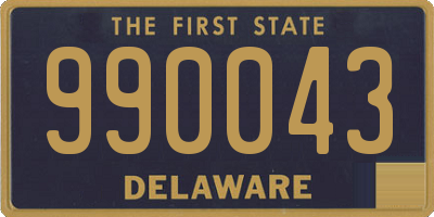 DE license plate 990043