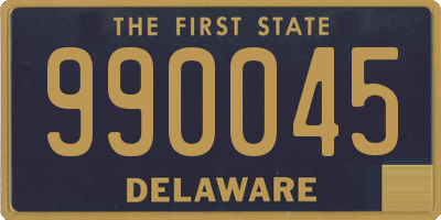 DE license plate 990045