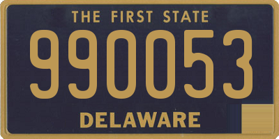 DE license plate 990053