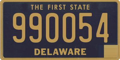 DE license plate 990054