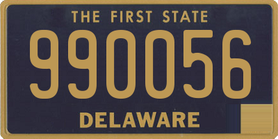 DE license plate 990056