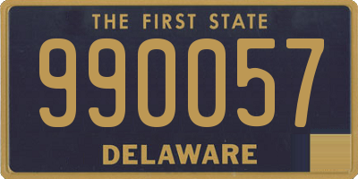 DE license plate 990057