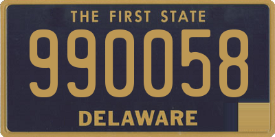 DE license plate 990058