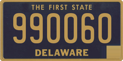 DE license plate 990060