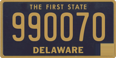 DE license plate 990070