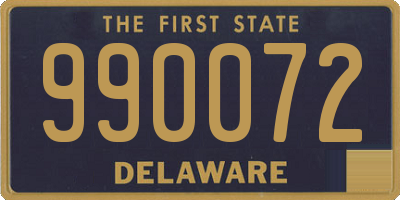 DE license plate 990072