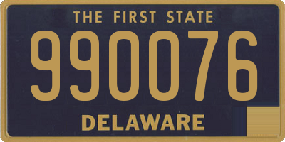 DE license plate 990076