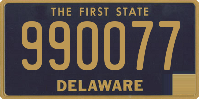 DE license plate 990077