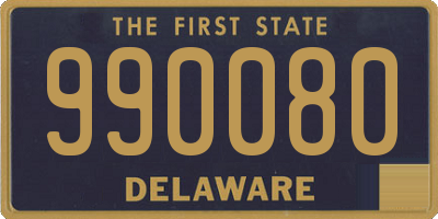 DE license plate 990080