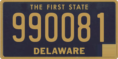 DE license plate 990081