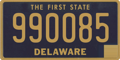 DE license plate 990085