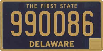 DE license plate 990086