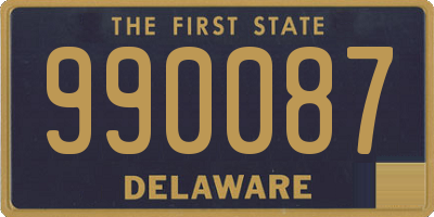 DE license plate 990087