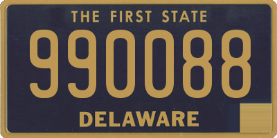 DE license plate 990088