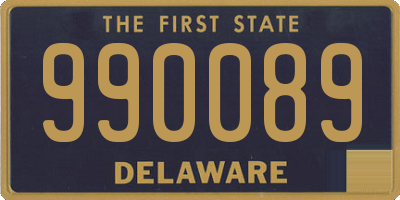 DE license plate 990089