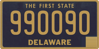 DE license plate 990090