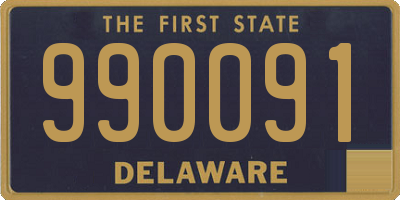 DE license plate 990091