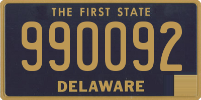 DE license plate 990092