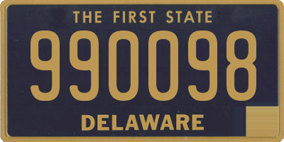 DE license plate 990098