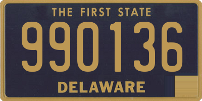 DE license plate 990136