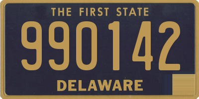 DE license plate 990142