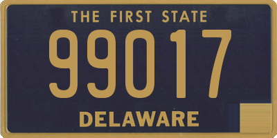 DE license plate 99017