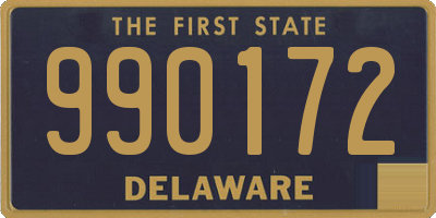 DE license plate 990172