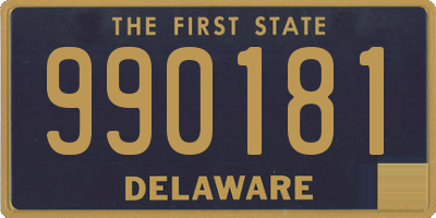 DE license plate 990181