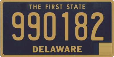 DE license plate 990182