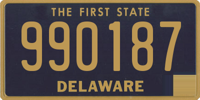 DE license plate 990187