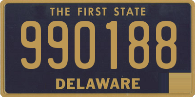 DE license plate 990188