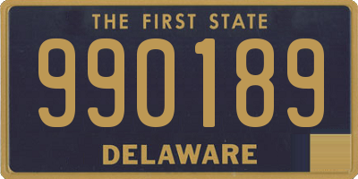 DE license plate 990189