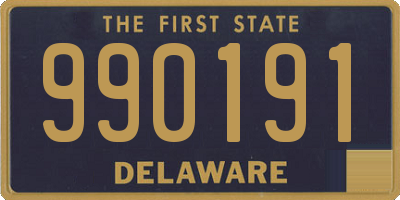 DE license plate 990191