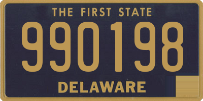 DE license plate 990198