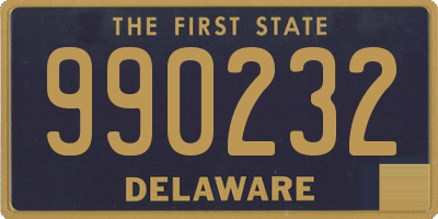 DE license plate 990232