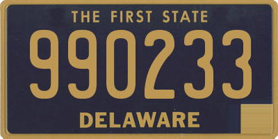 DE license plate 990233