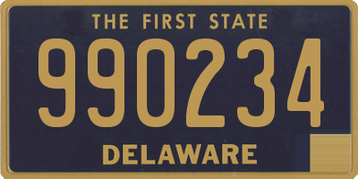 DE license plate 990234