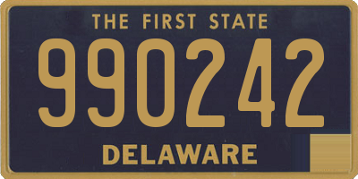 DE license plate 990242