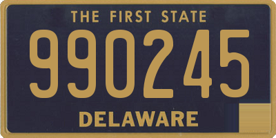 DE license plate 990245