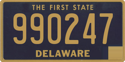 DE license plate 990247