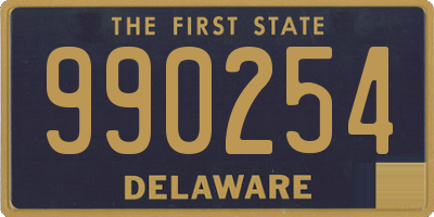 DE license plate 990254