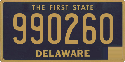 DE license plate 990260