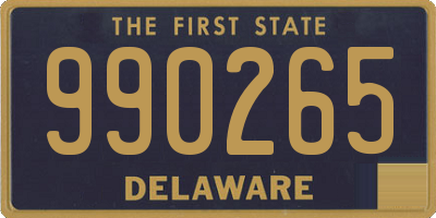 DE license plate 990265