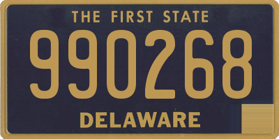 DE license plate 990268